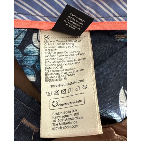 Scotch & Soda Men’s Blake Island Time Chino Trouser Pants Brown 30/32 - Picture 7 of 8